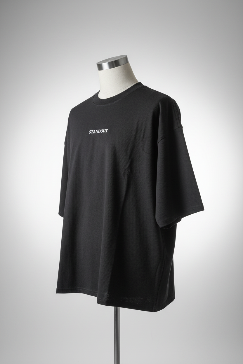 Standout Original Black T-Shirt - mannequin 3/4 angle