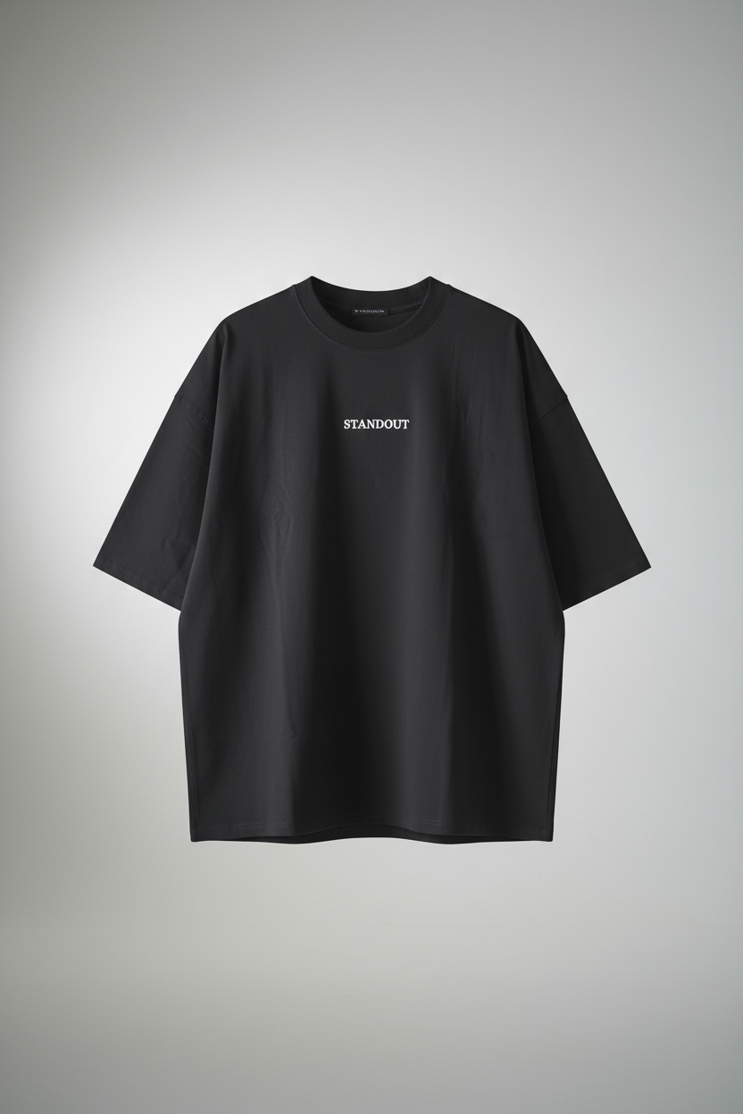 Standout Original Black T-Shirt - front flat lay