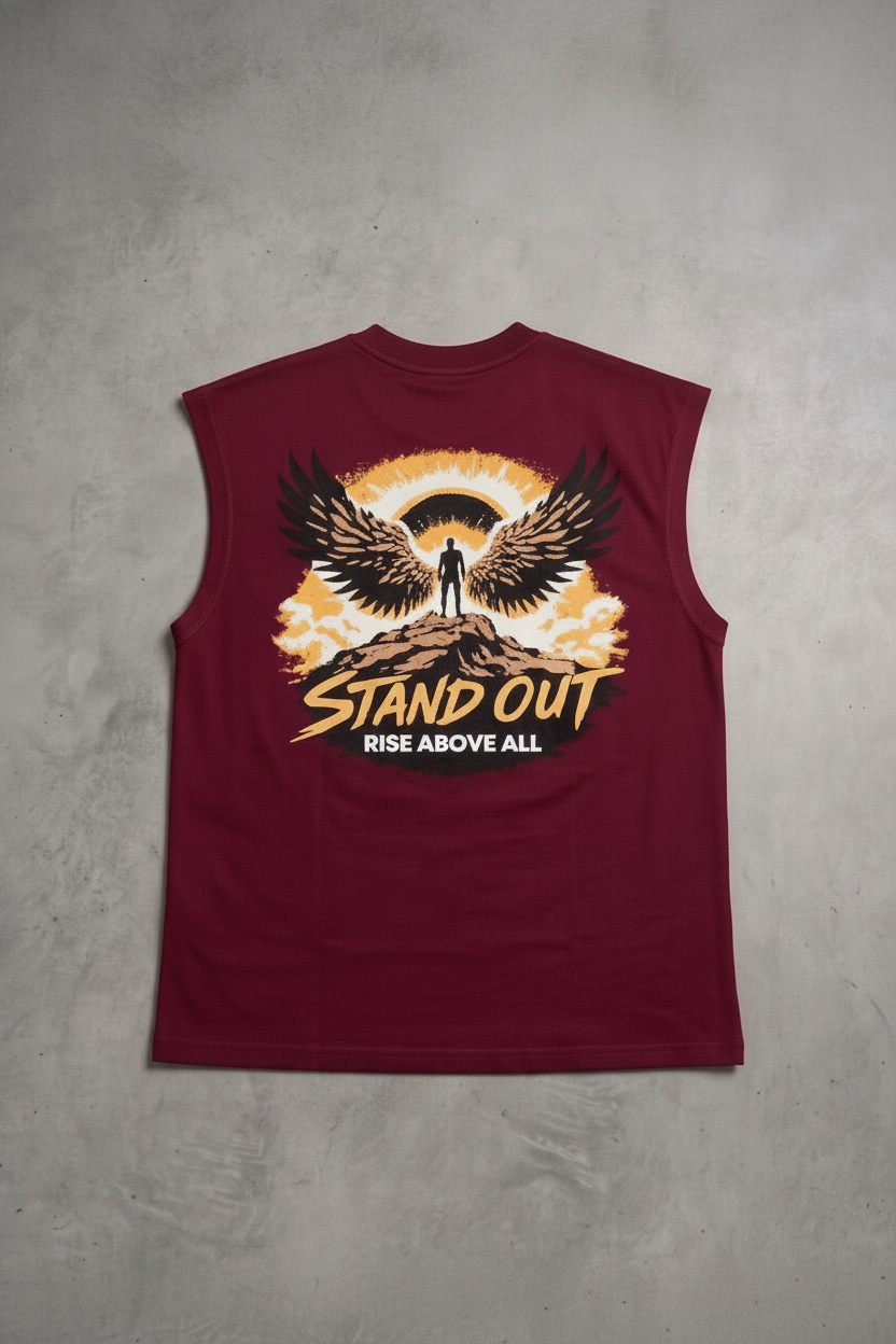 Photo 5 — Back Flat Lay, Rise Above All Graphic